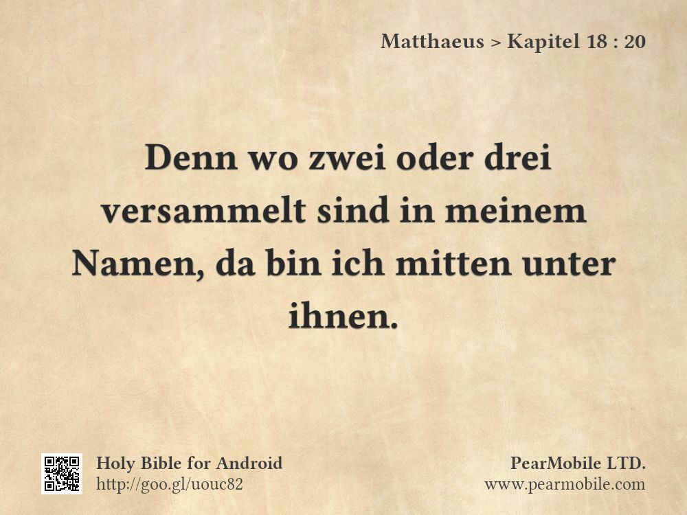 Matthaeus, Kapitel 18:20